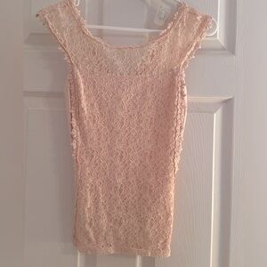 Peach lace top